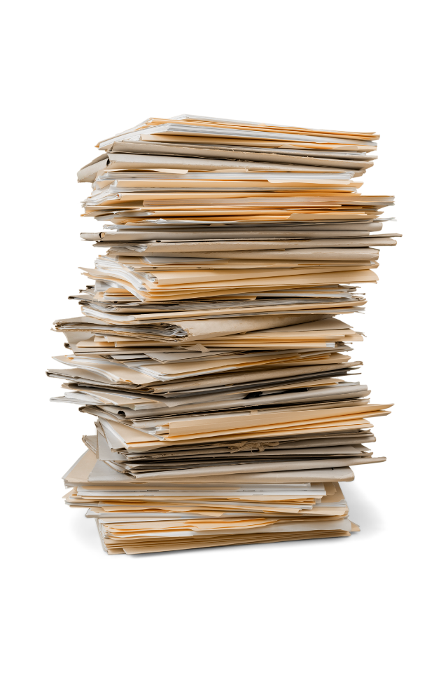 stack of file folders and documents